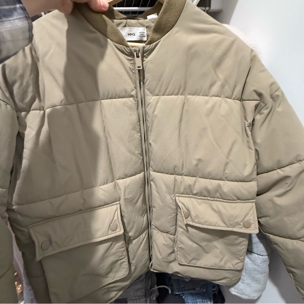 Mango Beige Puffer Jacket